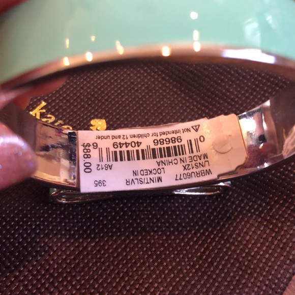 Kate spade turquoise silver bow bracelet - Picture 2 of 4